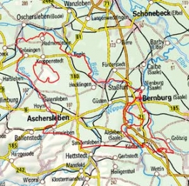 Abgrenzung der Landschaft "Nordöstliches Harzvorland" (50200)