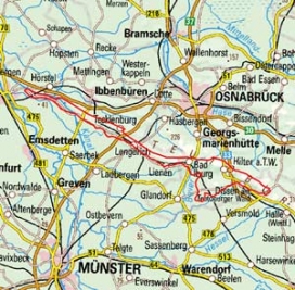 Abgrenzung der Landschaft "Südliches Osningvorland" (53402)