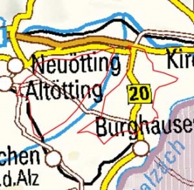 Abgrenzung der Landschaft "Öttinger und Daxenthaler Forst" (5401)