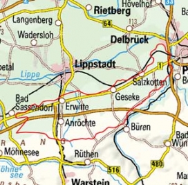 Abgrenzung der Landschaft "Östlicher Oberer Hellweg" (54203)