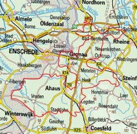 Abgrenzung der Landschaft "Nördliche Westmünsterländer Parklandschaft" (54401)