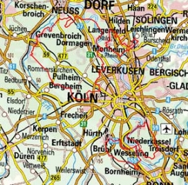 Abgrenzung der Landschaft "Köln-Bonner Rheinebene und linksrheinische Mittelterrassenplatten" (55102)