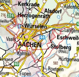 Abgrenzung der Landschaft "Vennvorland Aachener Hügelland" (56001)
