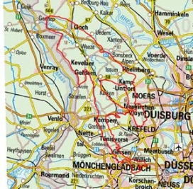 Abgrenzung der Landschaft "Mittleres Nierstal Untere Niersniederung Hülser Bruch Dachsbruch Vluynbusch" (57201)