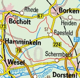 Abgrenzung der Landschaft "Südliche Brünen-Schermbecker Sandplatten" (57803)