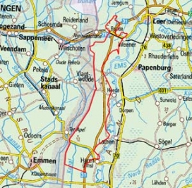 Abgrenzung der Landschaft "Weener Geest" (59001)