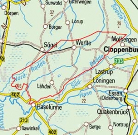 Abgrenzung der Landschaft "Südhümmling" (59201)