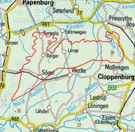 Abgrenzung der Landschaft "Nordhümmling" (59203)