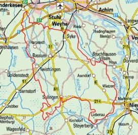 Abgrenzung der Landschaft "Syker Geest" (59400)