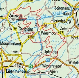 Abgrenzung der Landschaft "Ostfriesische Moore (Wiesmoor Lengmoor)" (60100)