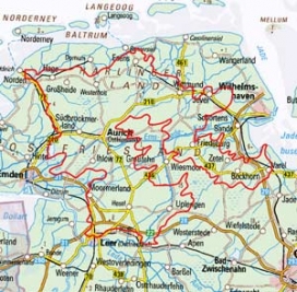 Abgrenzung der Landschaft "Ostfriesische Geest" (60200)