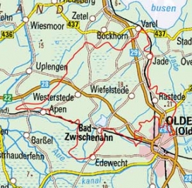 Abgrenzung der Landschaft "Oldenburger Geest" (60301)
