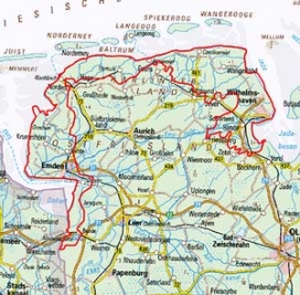 Abgrenzung der Landschaft "Ostfriesische Seemarschen" (61100)