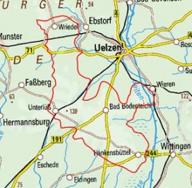 Abgrenzung der Landschaft "Lüß" (64002)