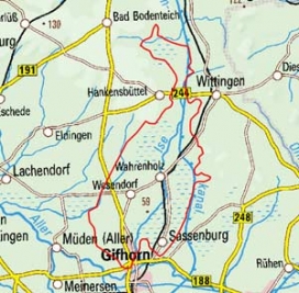 Abgrenzung der Landschaft "Südheider Moore" (64103)