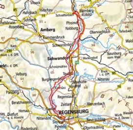 Abgrenzung der Landschaft "Naabtal zwischen Wernberg und Maxhütte" (7002)