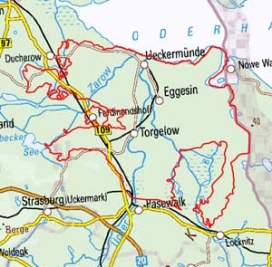 Abgrenzung der Landschaft "Ueckermünder Heide" (73000)