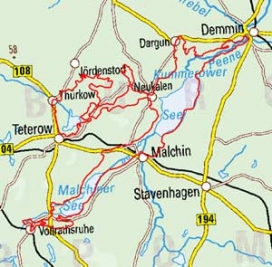 Abgrenzung der Landschaft "Teterower und Malchiner Becken" (74102)