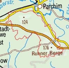 Abgrenzung der Landschaft "Ruhner Berge" (77100)