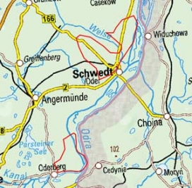 Abgrenzung der Landschaft "Sandterrassen des unteren Odertals" (80100)