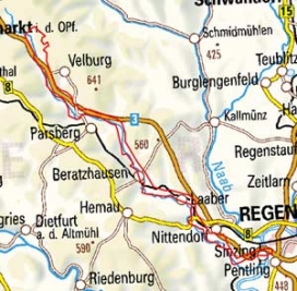 Abgrenzung der Landschaft "Tal der Schwarzen Laaber" (8104)