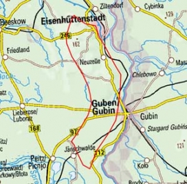 Abgrenzung der Landschaft "Gubener Land" (82700)