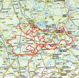 Abgrenzung der Landschaft "Niederlausitz" (84001)