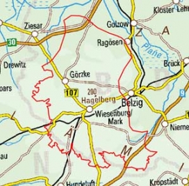 Abgrenzung der Landschaft "Zentraler Fläming" (85301)
