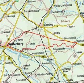 Abgrenzung der Landschaft "Südliches Fläminghügelland" (85800)