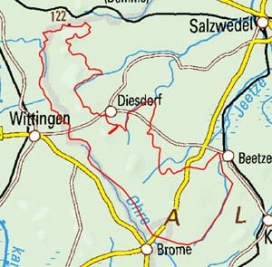 Abgrenzung der Landschaft "Westaltmärkisches Hügelland" (86500)