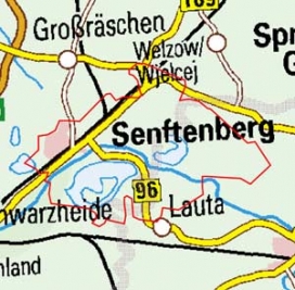 Abgrenzung der Landschaft "Seenland um Senftenberg und Hoyerswerda" (89201)