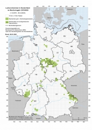 Karte Luchsverbreitung  in den Jahren 2019 und 2020