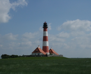 Leuchtturm Westerhever im Weterbe Wattenmeer